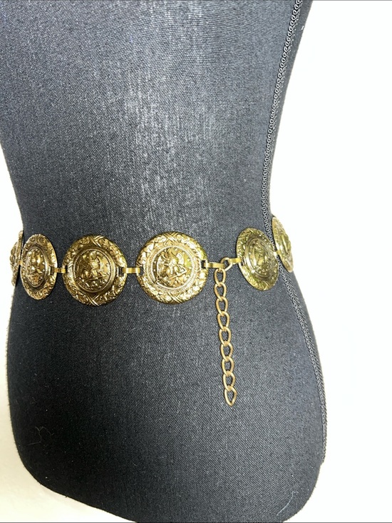 ESCADA Women’s Bronze American Eagle Anchor Stars Design Vintage Concho Belt main image 10